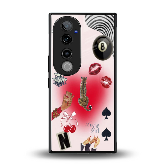 Lucky Charm back phone cover | glass case for vivo v40 pro