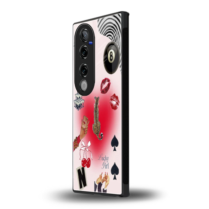 Lucky Charm vivo v40 pro mobile cover | shockproof glass phone case