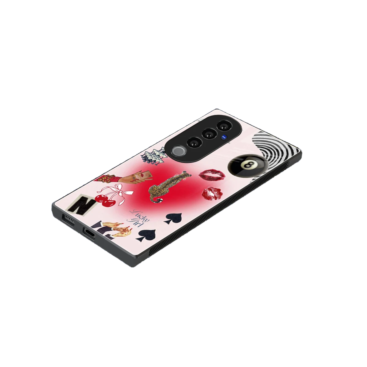 Lucky Charm stylish phone case for vivo v40 pro | glossy glass and slim fit