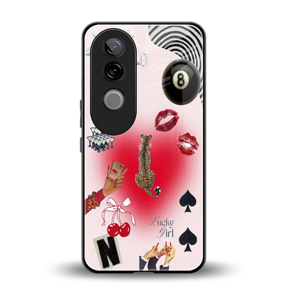 Lucky Charm back phone cover | glass case for vivo v40e
