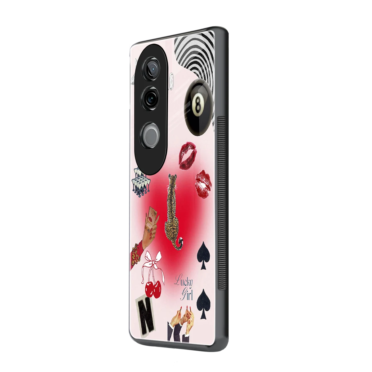 Lucky Charm vivo v40e mobile cover | shockproof glass phone case