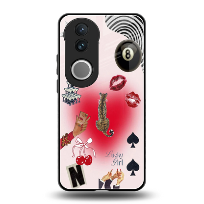 Lucky Charm back phone cover | glass case for vivo v50