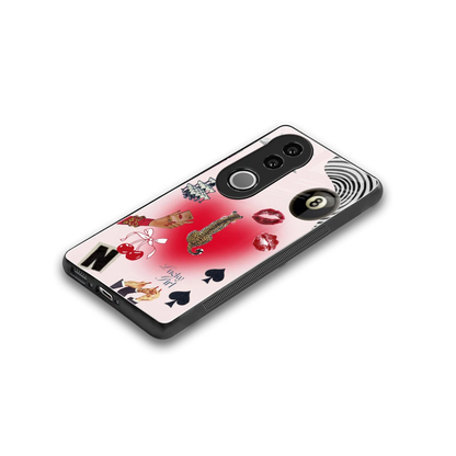 Lucky Charm stylish phone case for vivo v50 | glossy glass and slim fit
