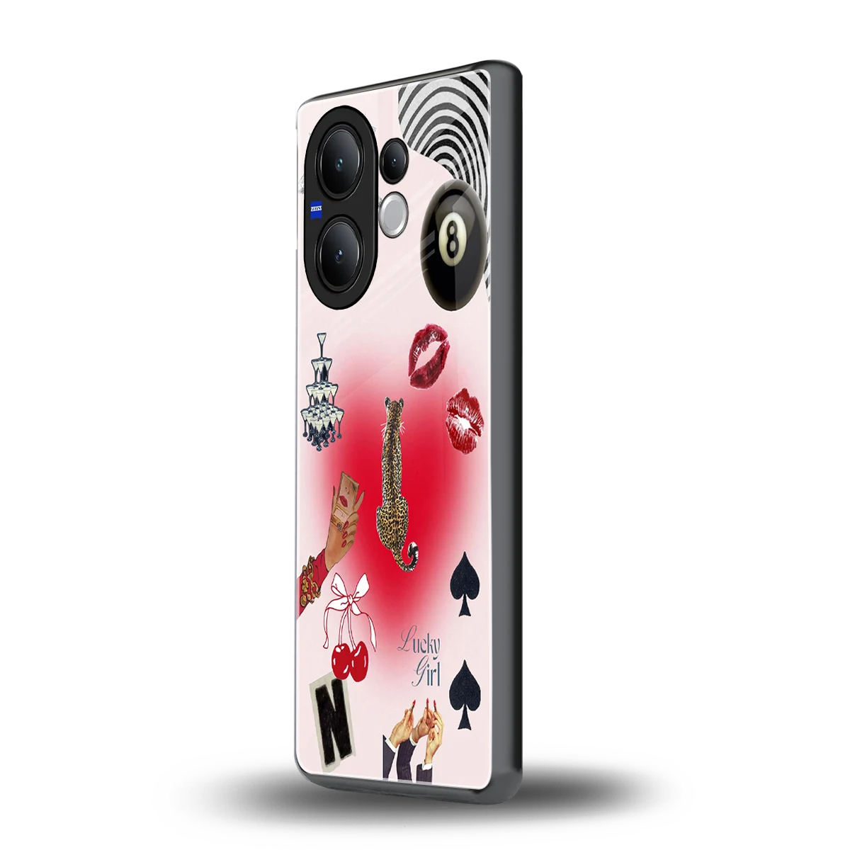 Lucky Charm vivo v60 mobile cover | shockproof glass phone case