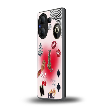 Lucky Charm vivo v60 mobile cover | shockproof glass phone case