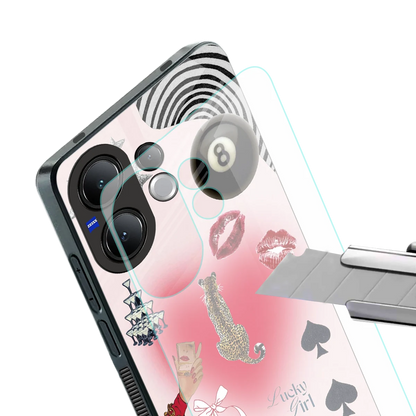 Lucky Charm stylish phone case for vivo v60 | glossy glass and slim fit