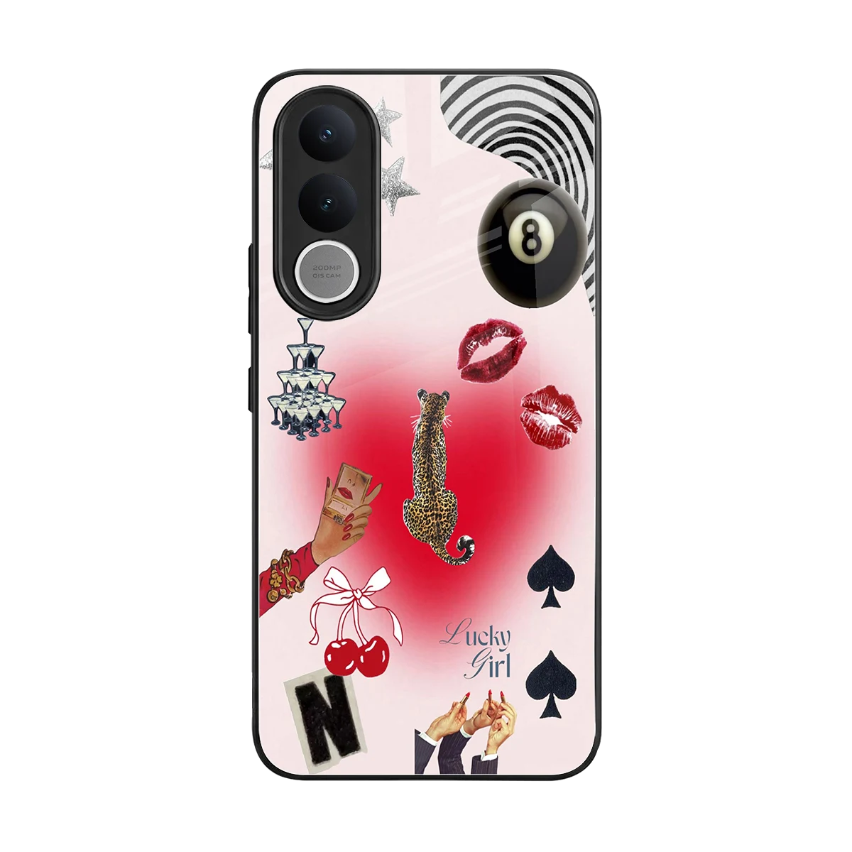 Lucky Charm back phone cover | glass case for vivo v70 fe