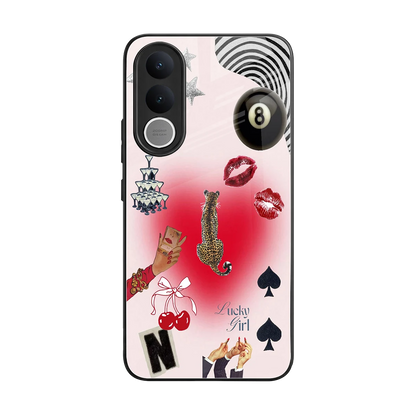 Lucky Charm back phone cover | glass case for vivo v70 fe