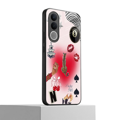 Lucky Charm vivo v70 fe mobile cover | shockproof glass phone case