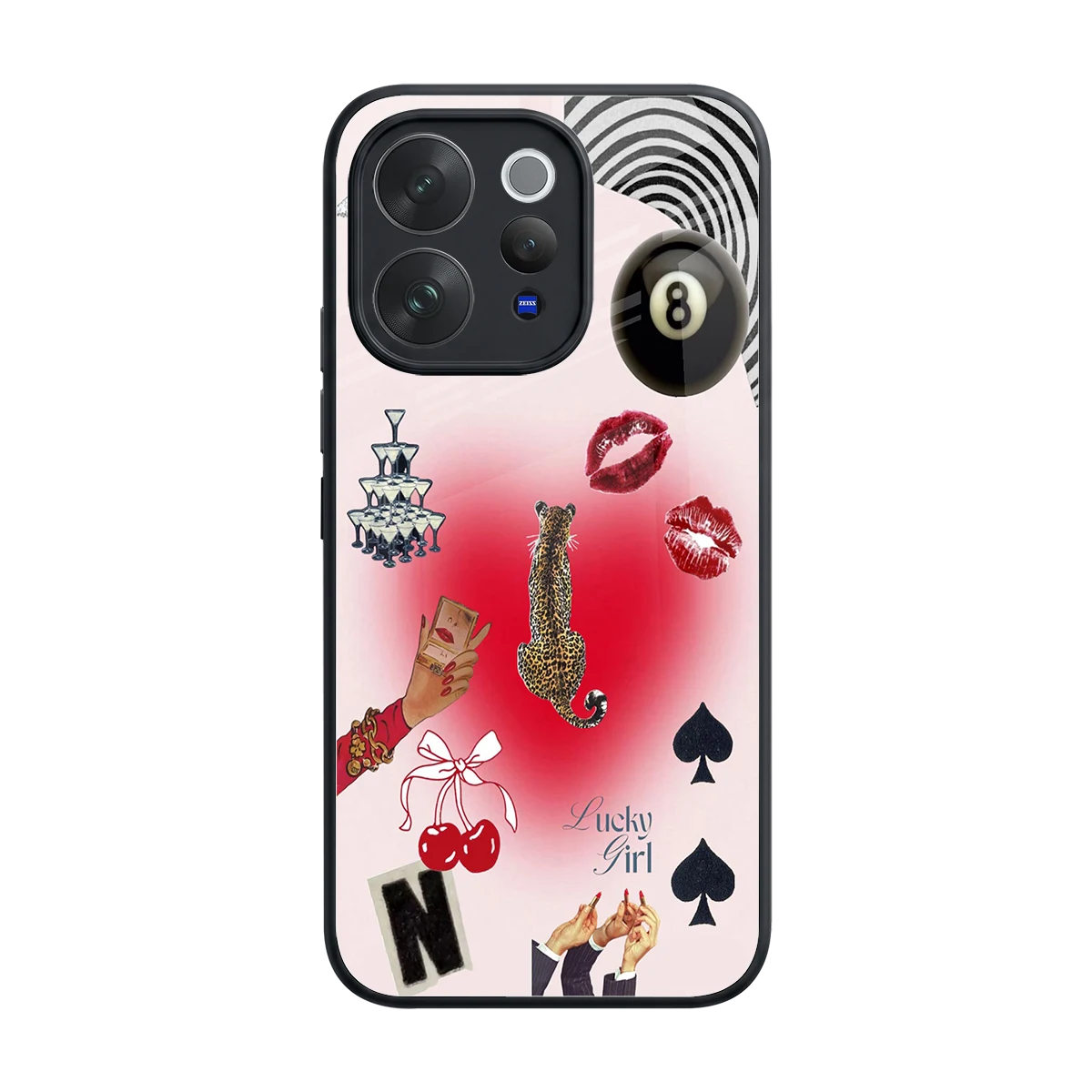 Lucky Charm back phone cover | glass case for vivo v70