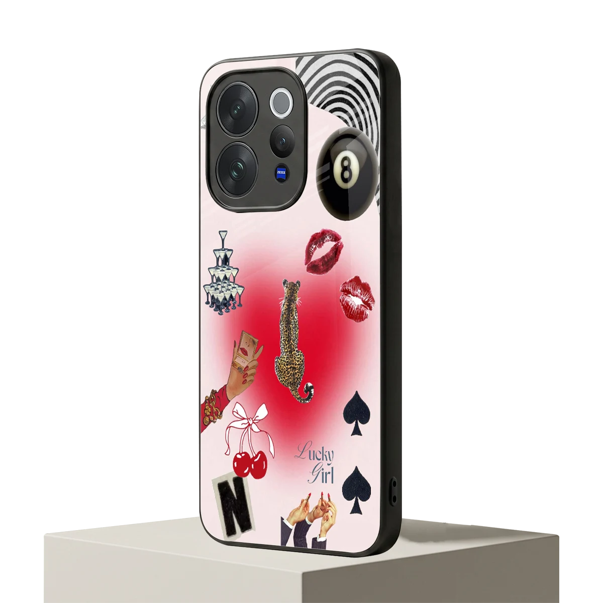 Lucky Charm vivo v70 elite mobile cover | shockproof glass phone case