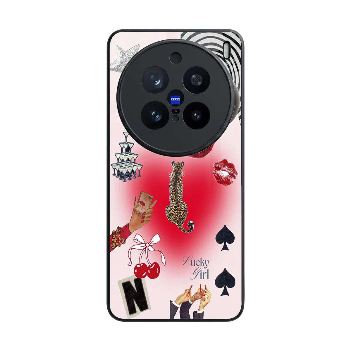 Lucky Charm back phone cover | glass case for vivo x200 pro