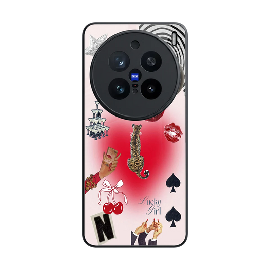 Lucky Charm back phone cover | glass case for vivo x200 pro