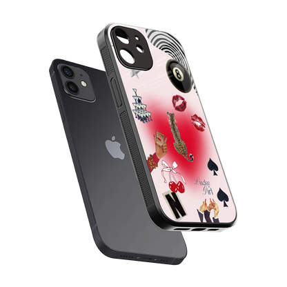 Lucky Charm sleek iphone 12 cover with tempered glass back and TPU edges