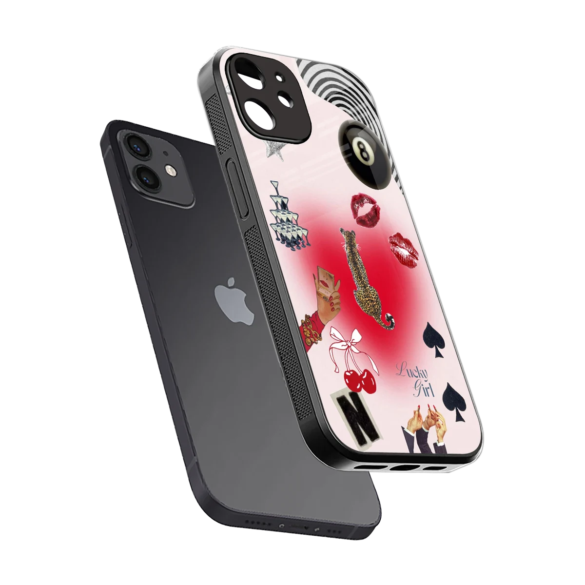 Lucky Charm sleek iphone 11 cover with tempered glass back and TPU edges