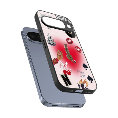 Lucky Charm sleek google pixel 10 cover with tempered glass back and TPU edges