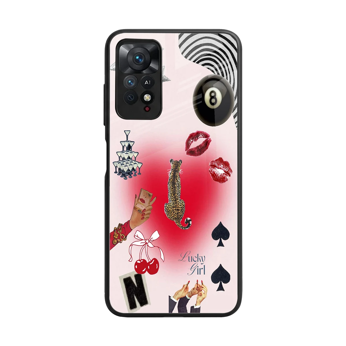 Lucky Charm back phone cover | glass case for redmi note 11 pro