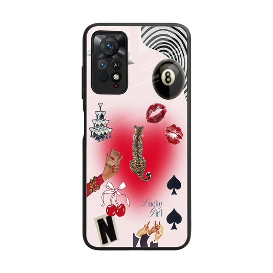 Lucky Charm back phone cover | glass case for redmi note 11 pro