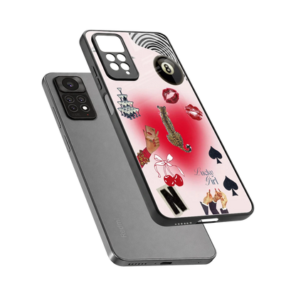 Lucky Charm sleek redmi note 11 pro cover with tempered glass back and TPU edges