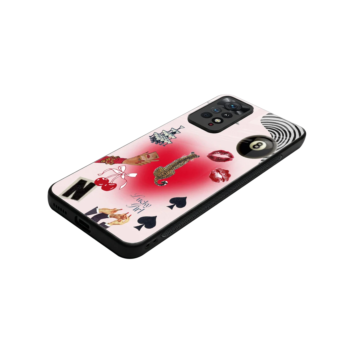 Lucky Charm stylish phone case for redmi note 11 pro | glossy glass and slim fit