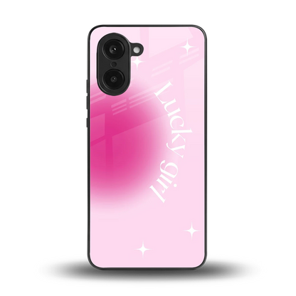 Lucky Girl Aesthetic back phone cover | glass case for oneplus nord ce5 5g