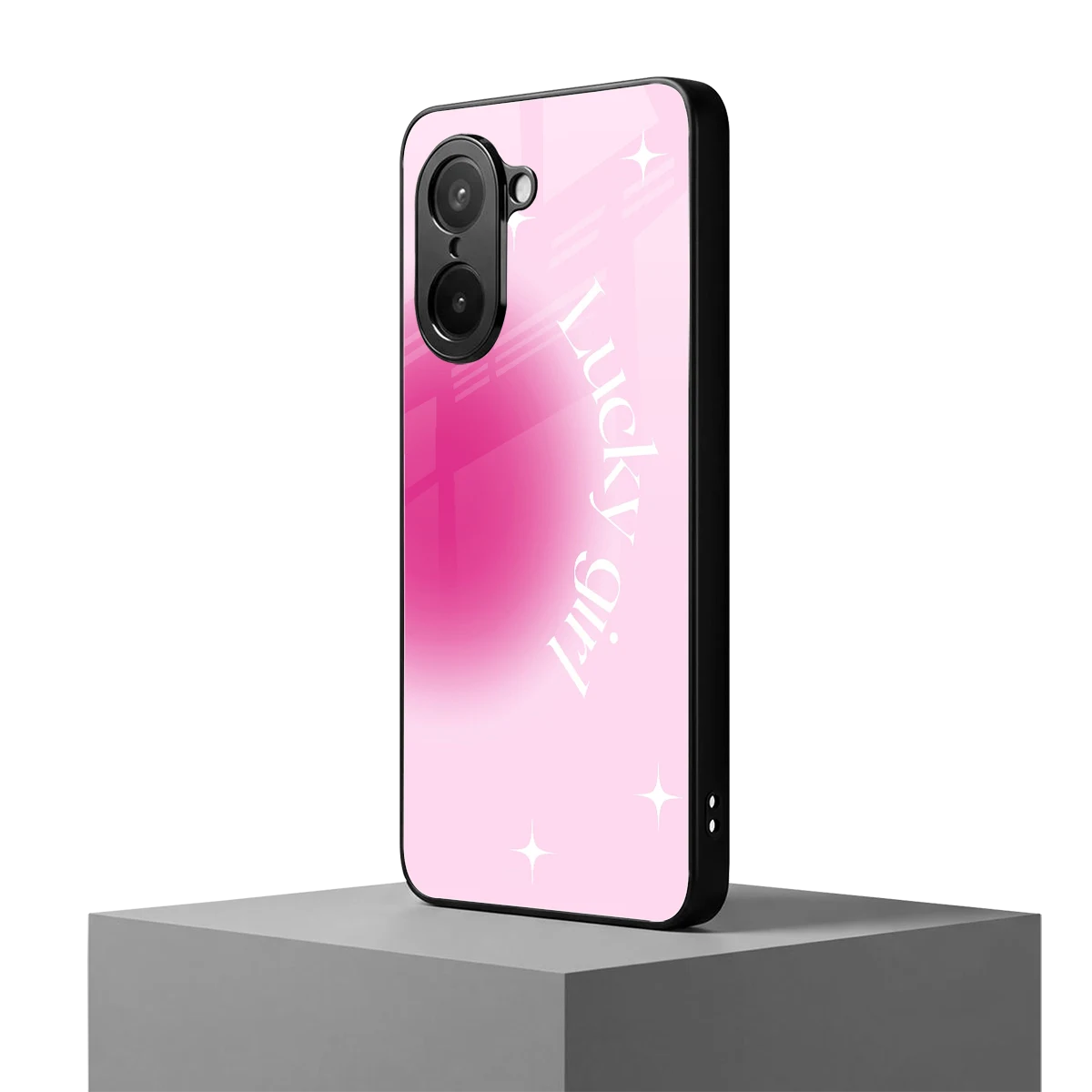 Lucky Girl Aesthetic oneplus nord ce5 5g mobile cover | shockproof glass phone case