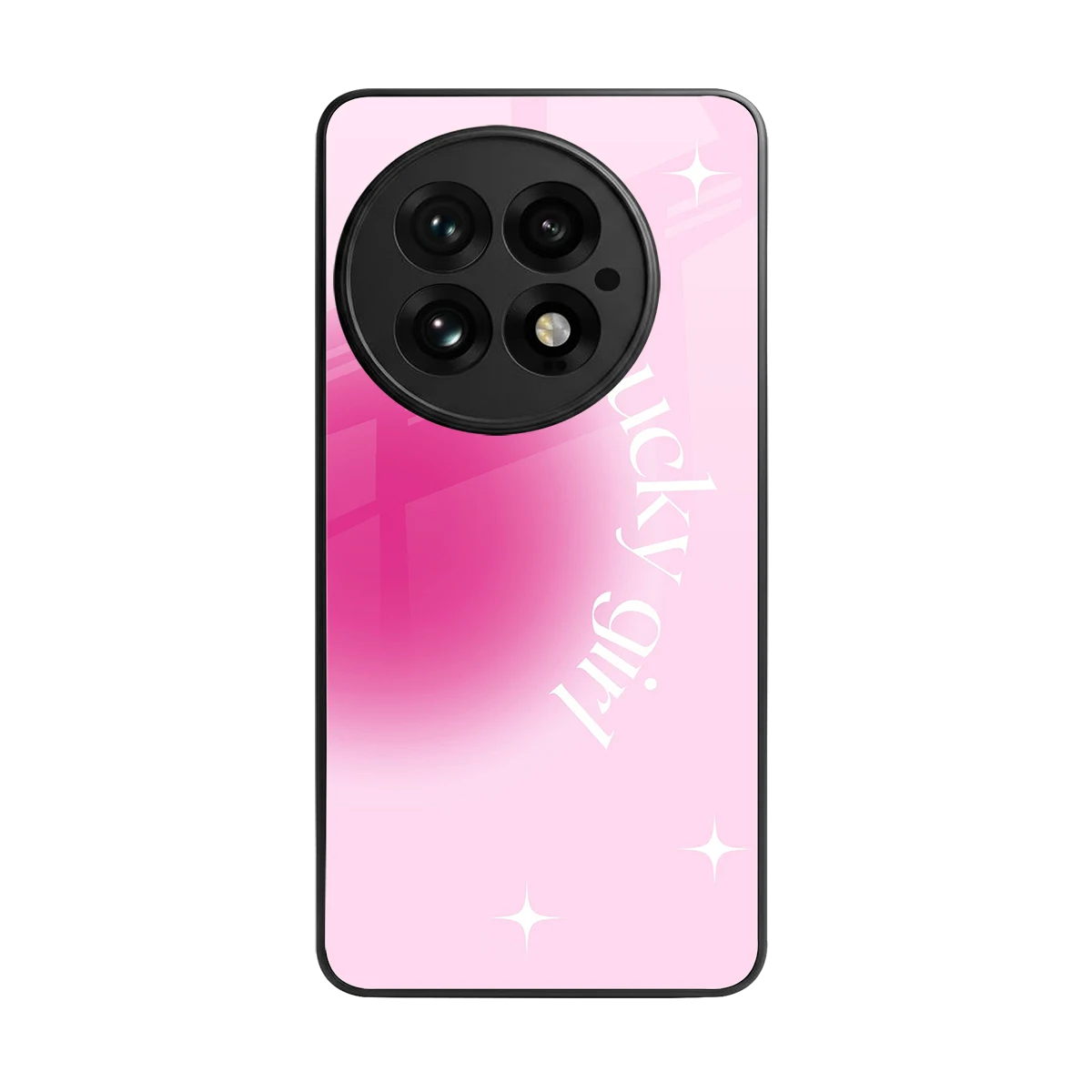 Lucky Girl Aesthetic back phone cover | glass case for oneplus 13