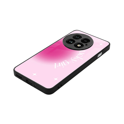Lucky Girl Aesthetic stylish phone case for oneplus 13 | glossy glass and slim fit