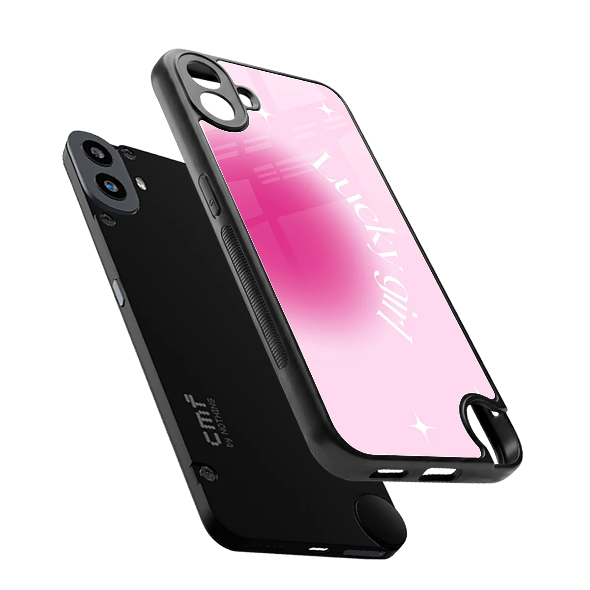 Lucky Girl Aesthetic sleek cmf nothing phone 1 cover with tempered glass back and TPU edges