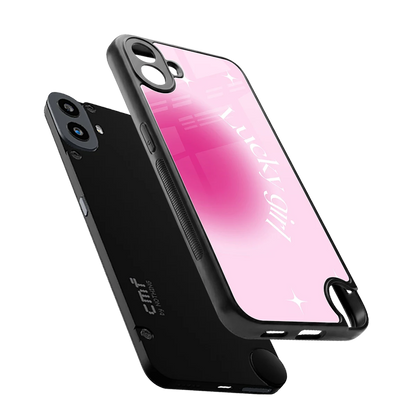 Lucky Girl Aesthetic sleek cmf nothing phone 1 cover with tempered glass back and TPU edges