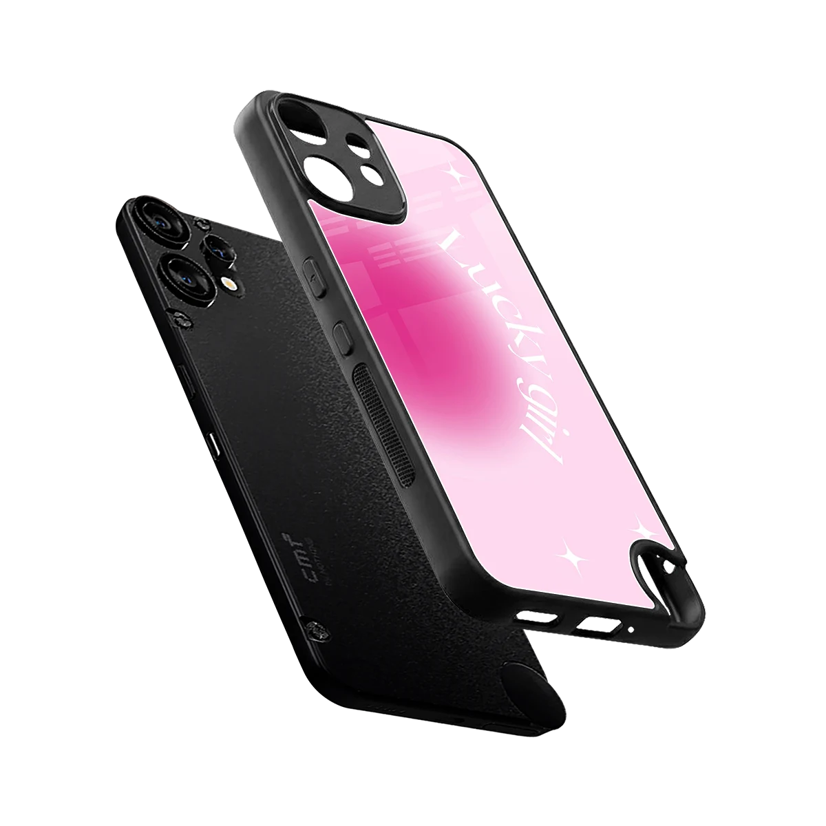 Lucky Girl Aesthetic sleek cmf nothing phone 2 pro cover with tempered glass back and TPU edges