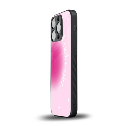 Lucky Girl Aesthetic iphone 15 pro mobile cover | shockproof glass phone case