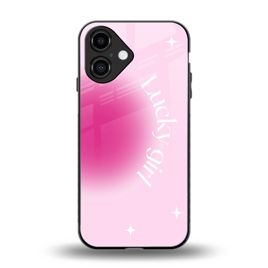 Lucky Girl Aesthetic Phone Case for Iphone 16 | Glass Case