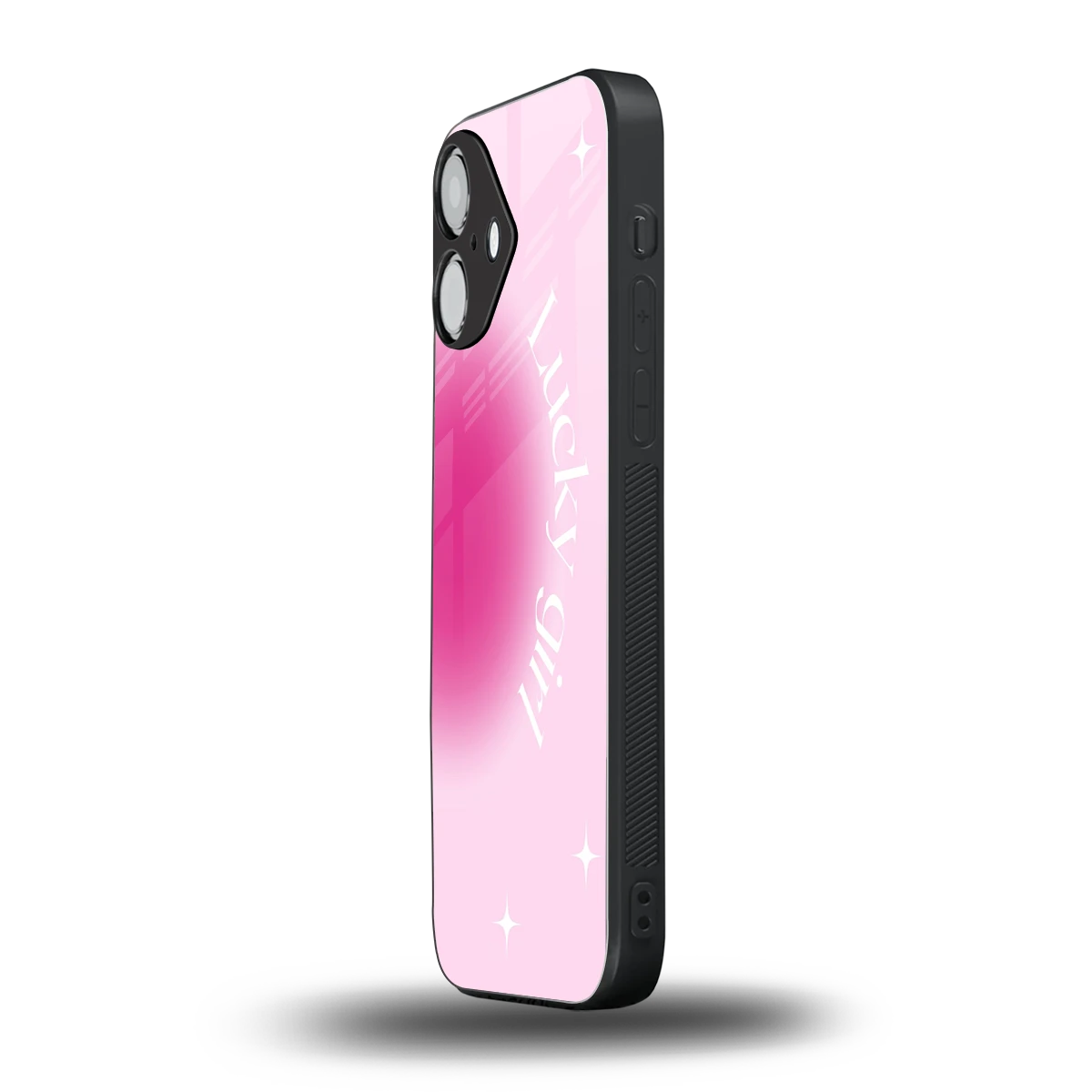 Lucky Girl Aesthetic iPhone 16 mobile cover | shockproof glass phone case