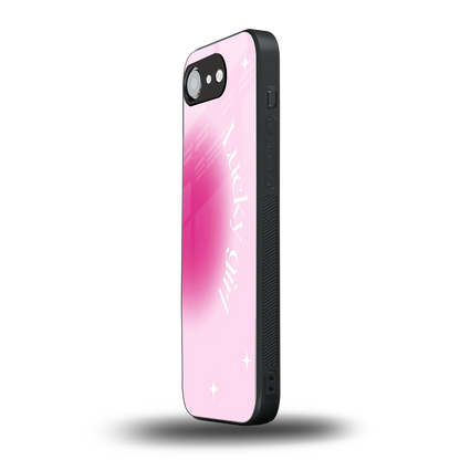 Lucky Girl Aesthetic iphone 16e mobile cover | shockproof glass phone case