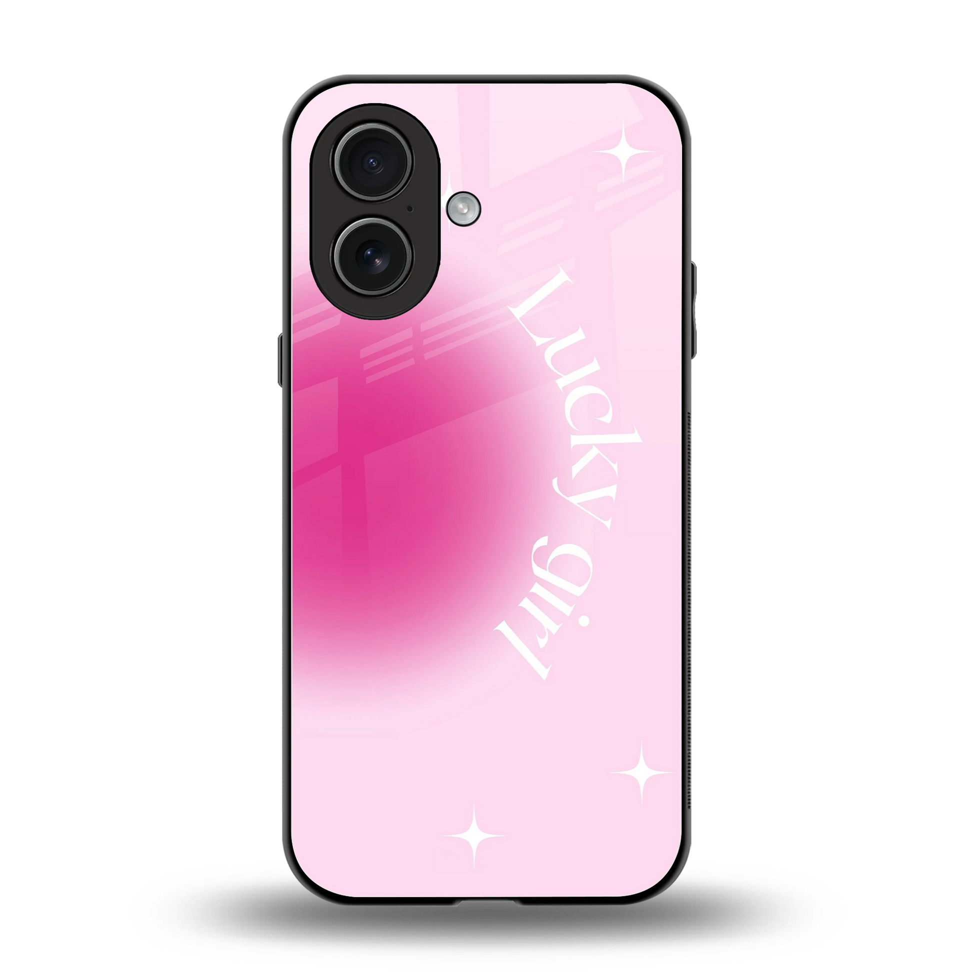 Lucky Girl Aesthetic back phone cover | glass case for iphone 17