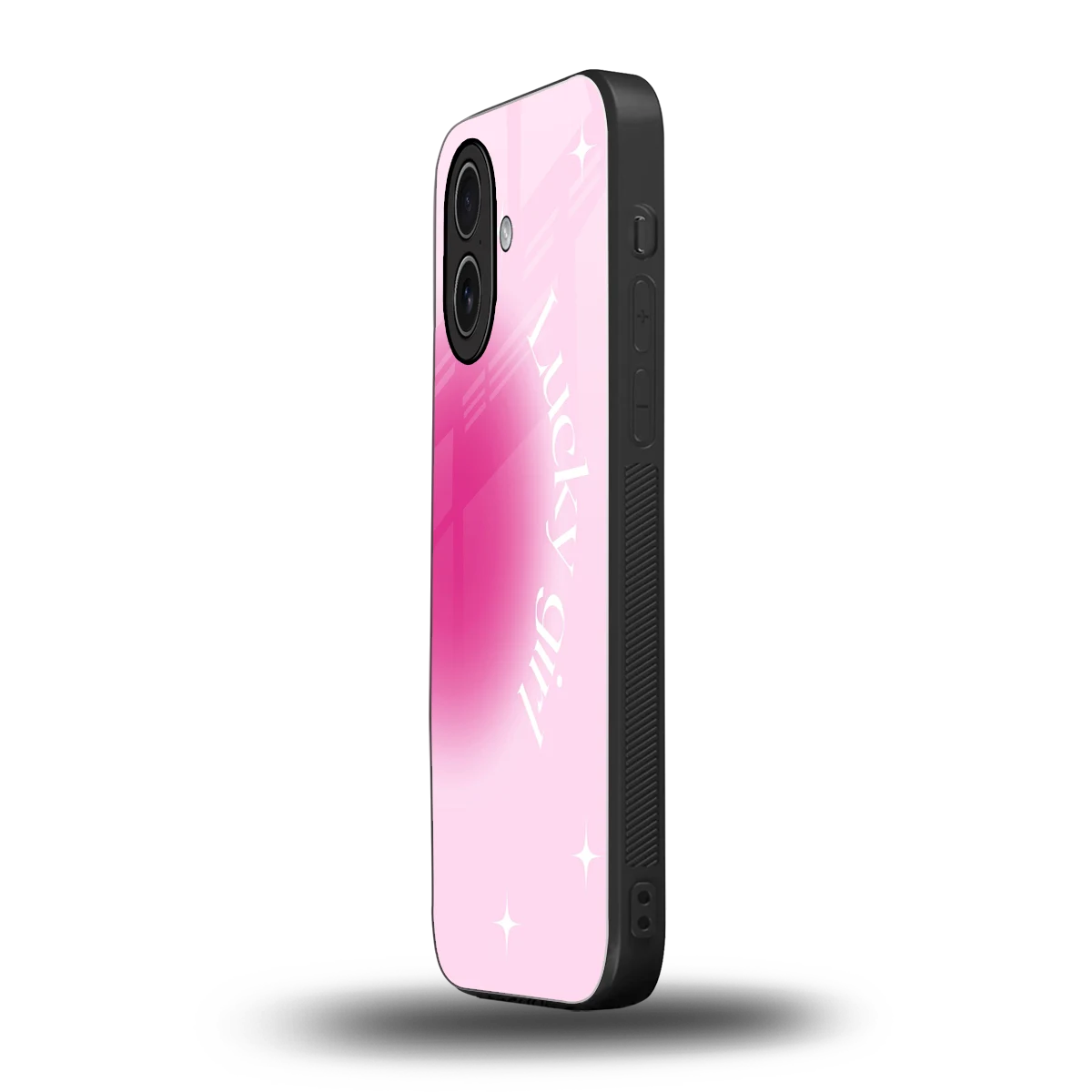 Lucky Girl Aesthetic iphone 17 mobile cover | shockproof glass phone case