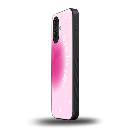 Lucky Girl Aesthetic iphone 17 mobile cover | shockproof glass phone case