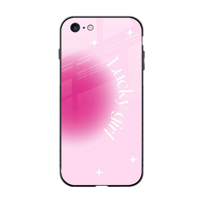 Lucky Girl Aesthetic back phone cover | glass case for iphone 6s