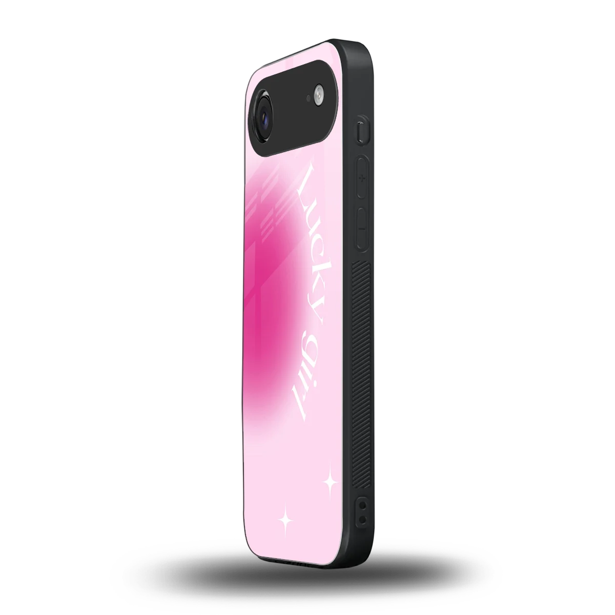 Lucky Girl Aesthetic iphone air mobile cover | shockproof glass phone case