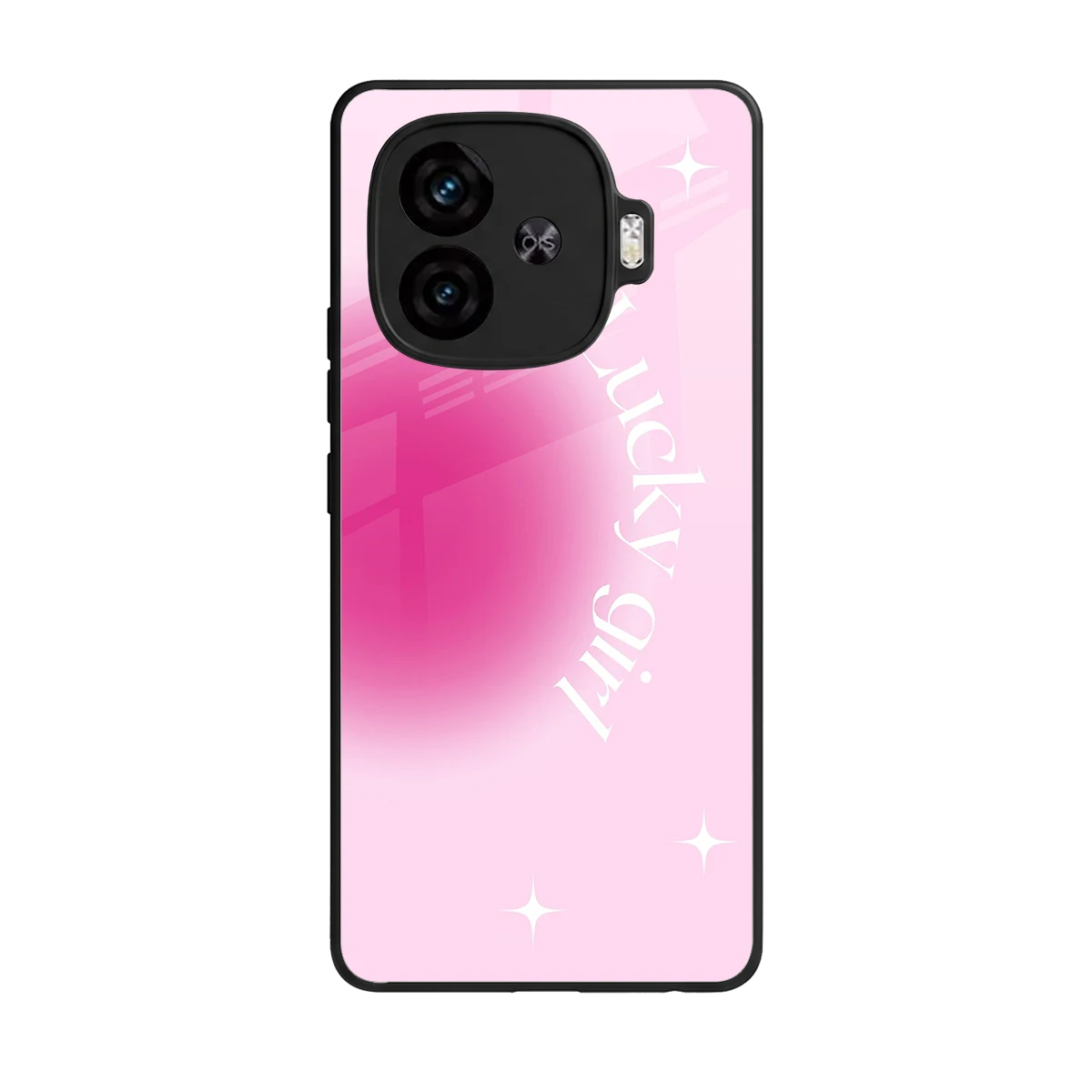 Lucky Girl Aesthetic back phone cover | glass case for iqoo neo 10r 5g