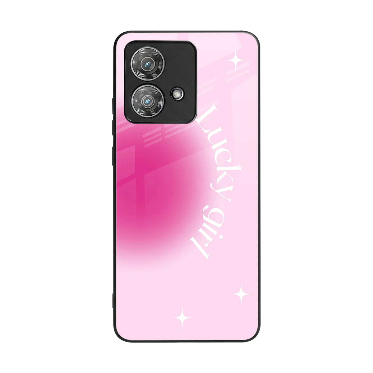 Lucky Girl Aesthetic back phone cover | glass case for motorola edge 40 neo 5g
