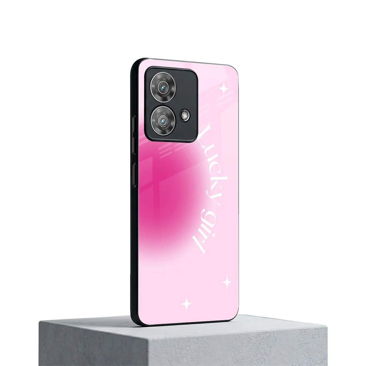 Lucky Girl Aesthetic motorola edge 40 neo 5g mobile cover | shockproof glass phone case