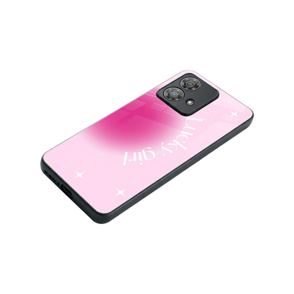 Lucky Girl Aesthetic stylish phone case for motorola edge 40 neo 5g | glossy glass and slim fit