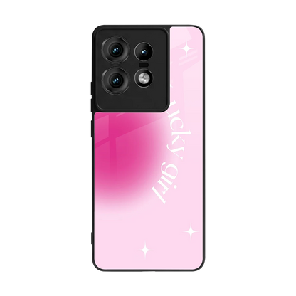 Lucky Girl Aesthetic back phone cover | glass case for motorola edge 50 pro