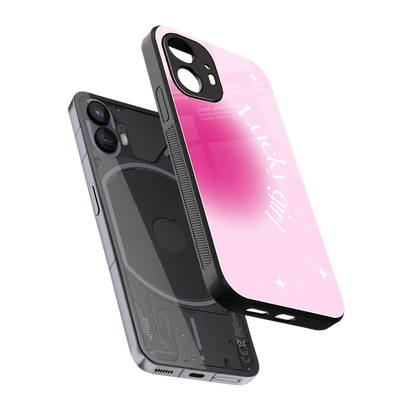 Lucky Girl Aesthetic sleek nothing phone 2 cover with tempered glass back and TPU edges