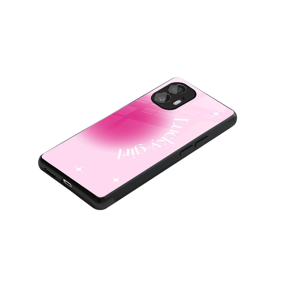 Lucky Girl Aesthetic stylish phone case for nothing phone 2 | glossy glass and slim fit