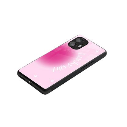 Lucky Girl Aesthetic stylish phone case for nothing phone 2 | glossy glass and slim fit