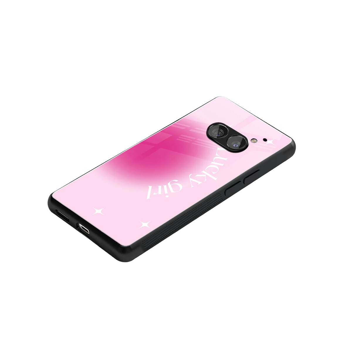 Lucky Girl Aesthetic stylish phone case for nothing phone 2a plus | glossy glass and slim fit