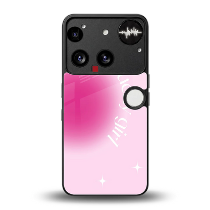 Lucky Girl Aesthetic back phone cover | glass case for nothing phone 3